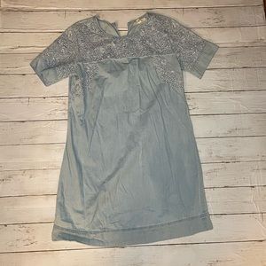 Embroidered jean dress size medium
